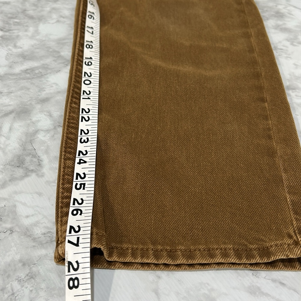 GOOD AMERICAN WOMEN STRAIGHT PANT HIGH RISE BROWN Sz 4/27 - Picture 9 of 10